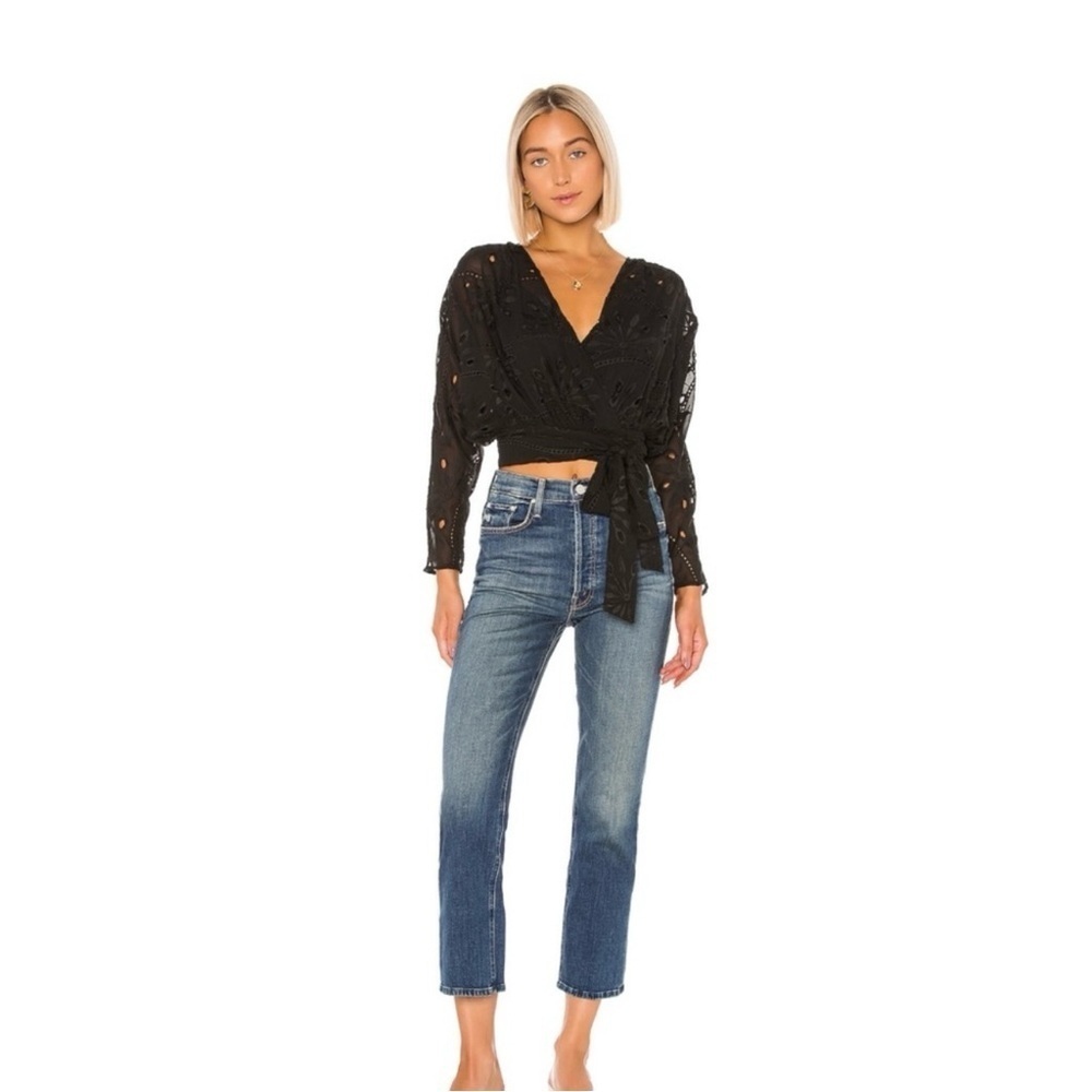 Tularosa Black Penny Wrap Top
